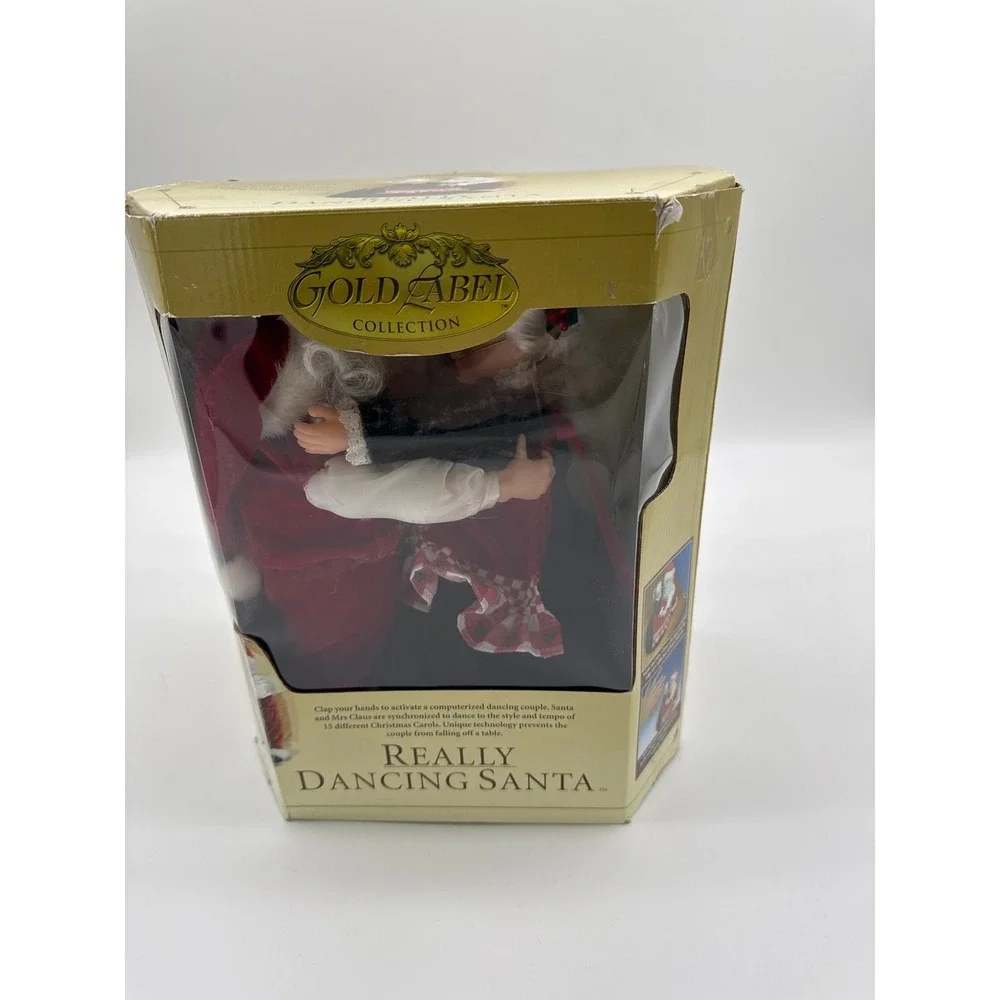 2002 Mr. Christmas Really Dancing Santa Dolls- Golden Label Collection- Tested‎